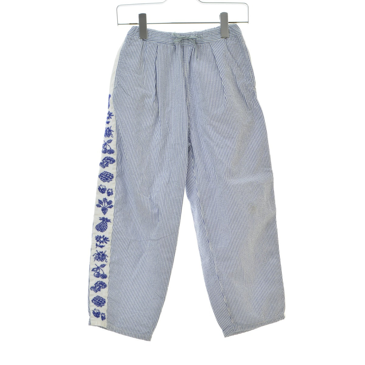 DENIM DUNGAREE 24SS 742616 American Cotton Seersucker Line Embroidered Pants