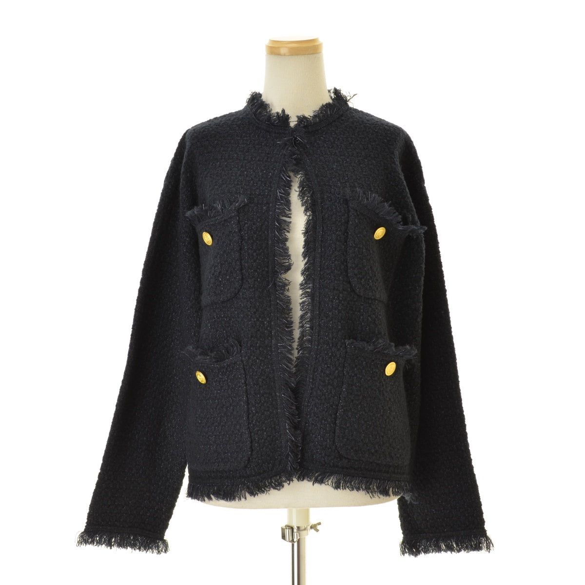 ADAWAS ADWS-501-57 TWEED KNIT JACKET ツイード ニット ジャケット