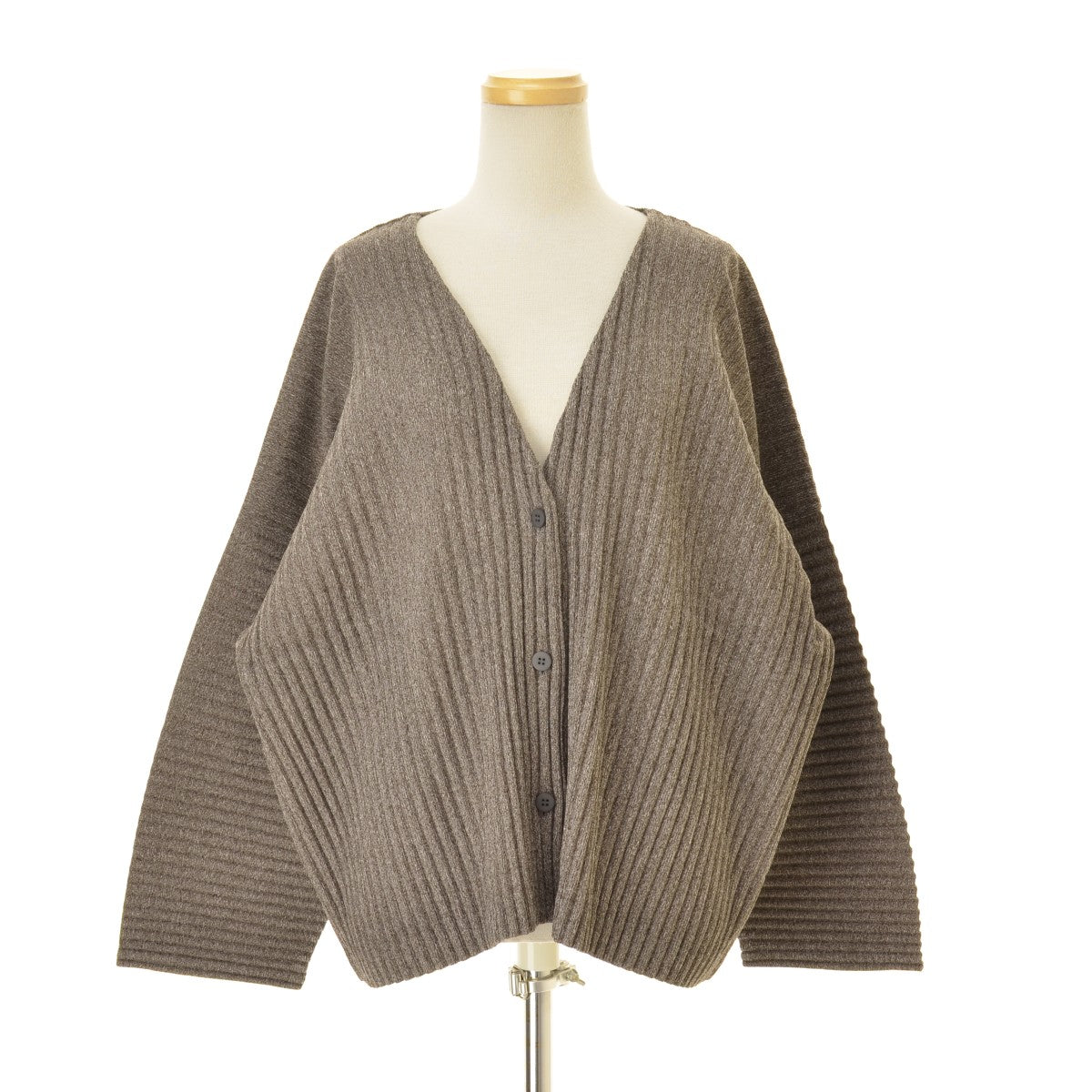 me ISSEY MIYAKE 25AW MI53JO752 プリーツニットカーディガン