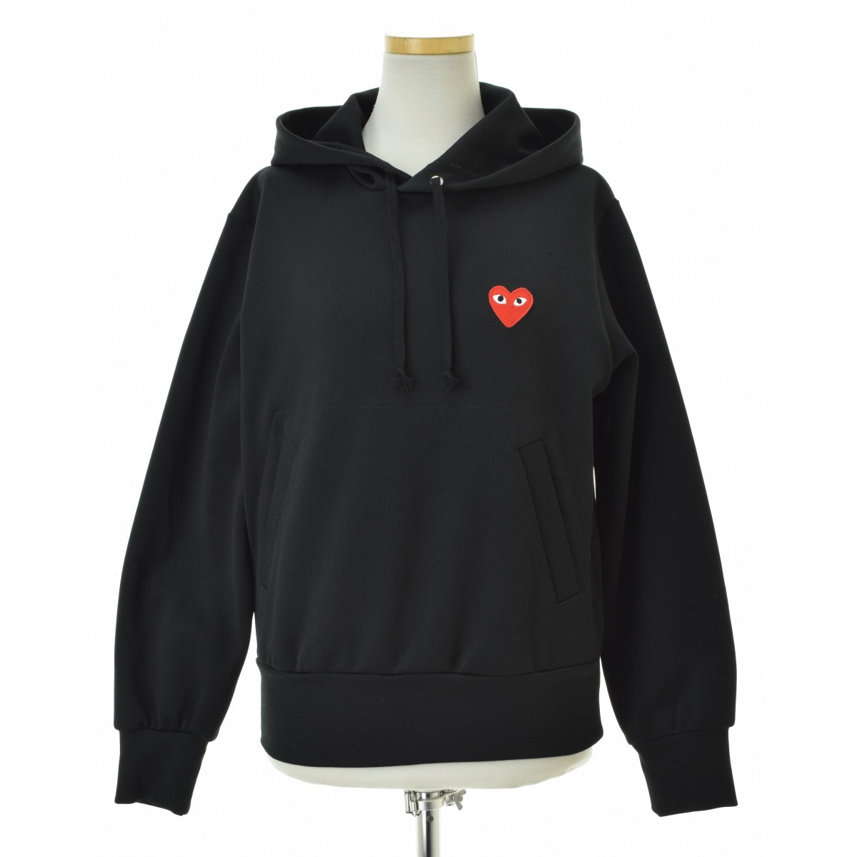 COMME des GARCONS PLAY AZ-T173 HOODED SWEATSHIRT RED HEART