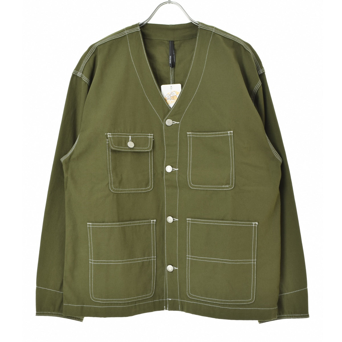 HALHAM 313006H ダック ノーカラーワーク カバーオール