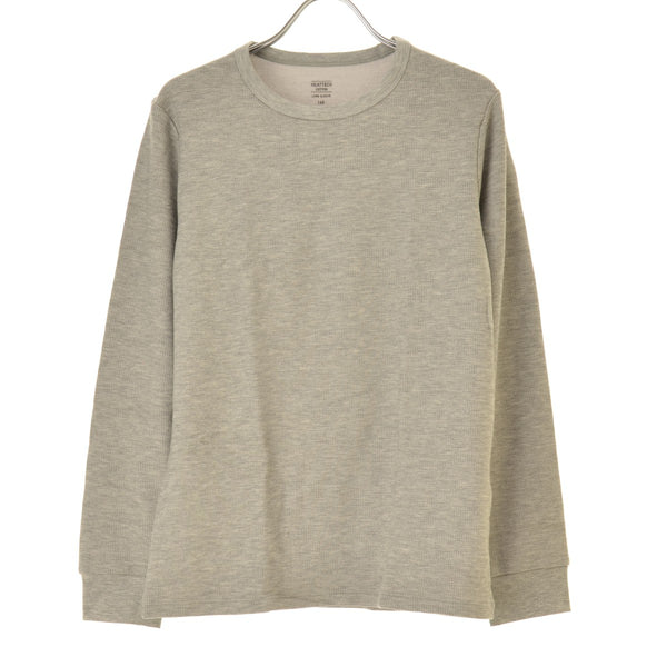 UNIQLO KIDS 極暖ヒートテックコットンワッフルクルーネックTシャツ