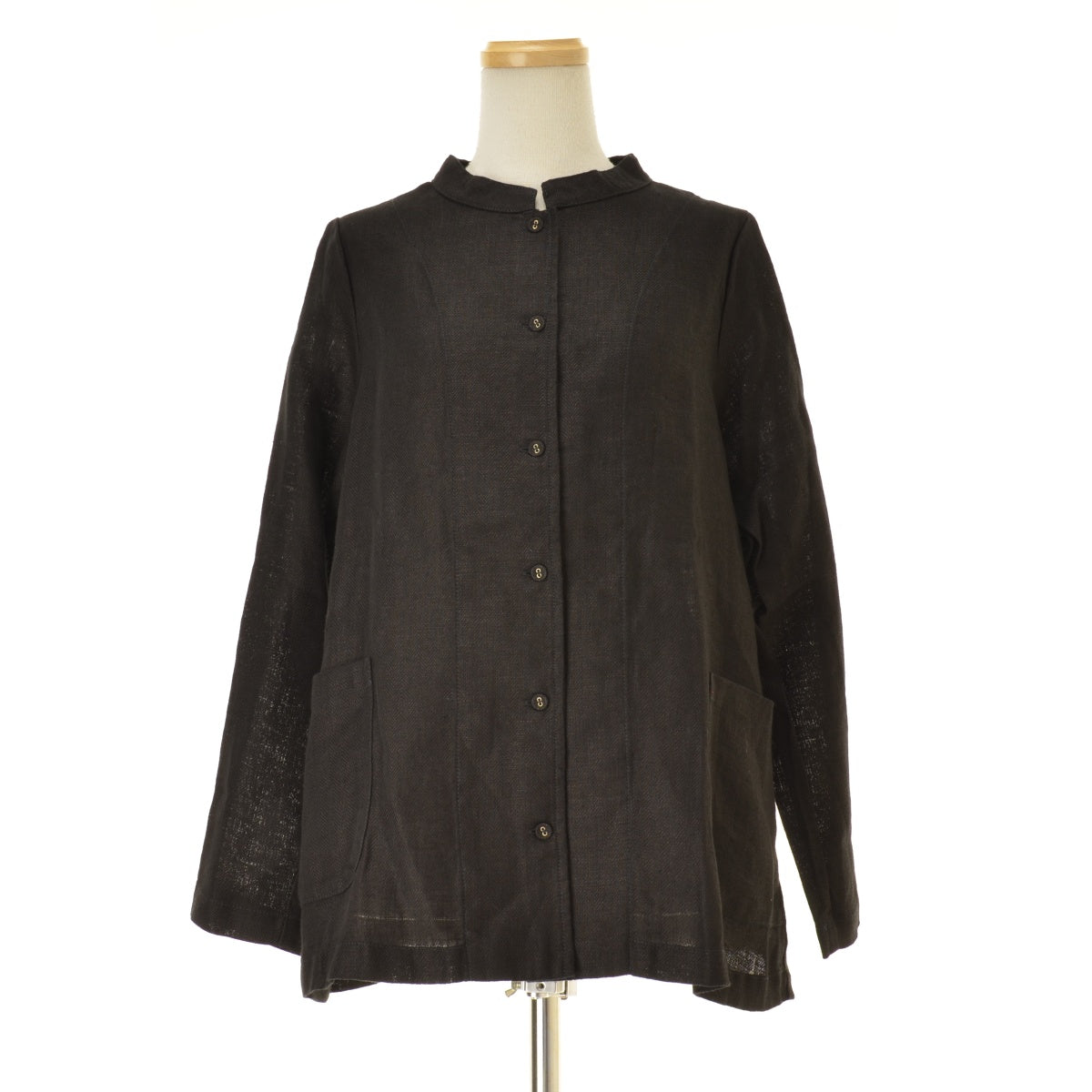 fog linen work ピーア ジャケット PIIA JACKET ブラックヘリンボーン