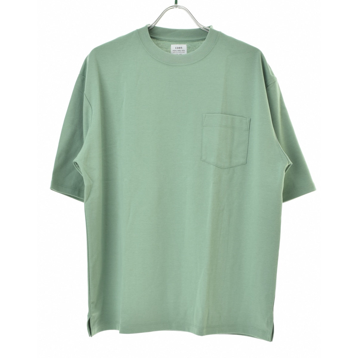 coen 75256090118 ポンチビックシルエットポケットTシャツ