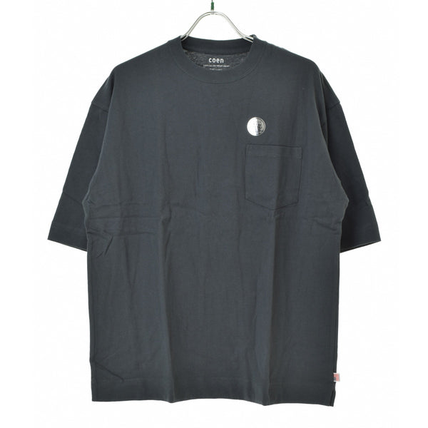coen 7525-617-0123 USAコットンリラックスシルエットポケットTシャツ