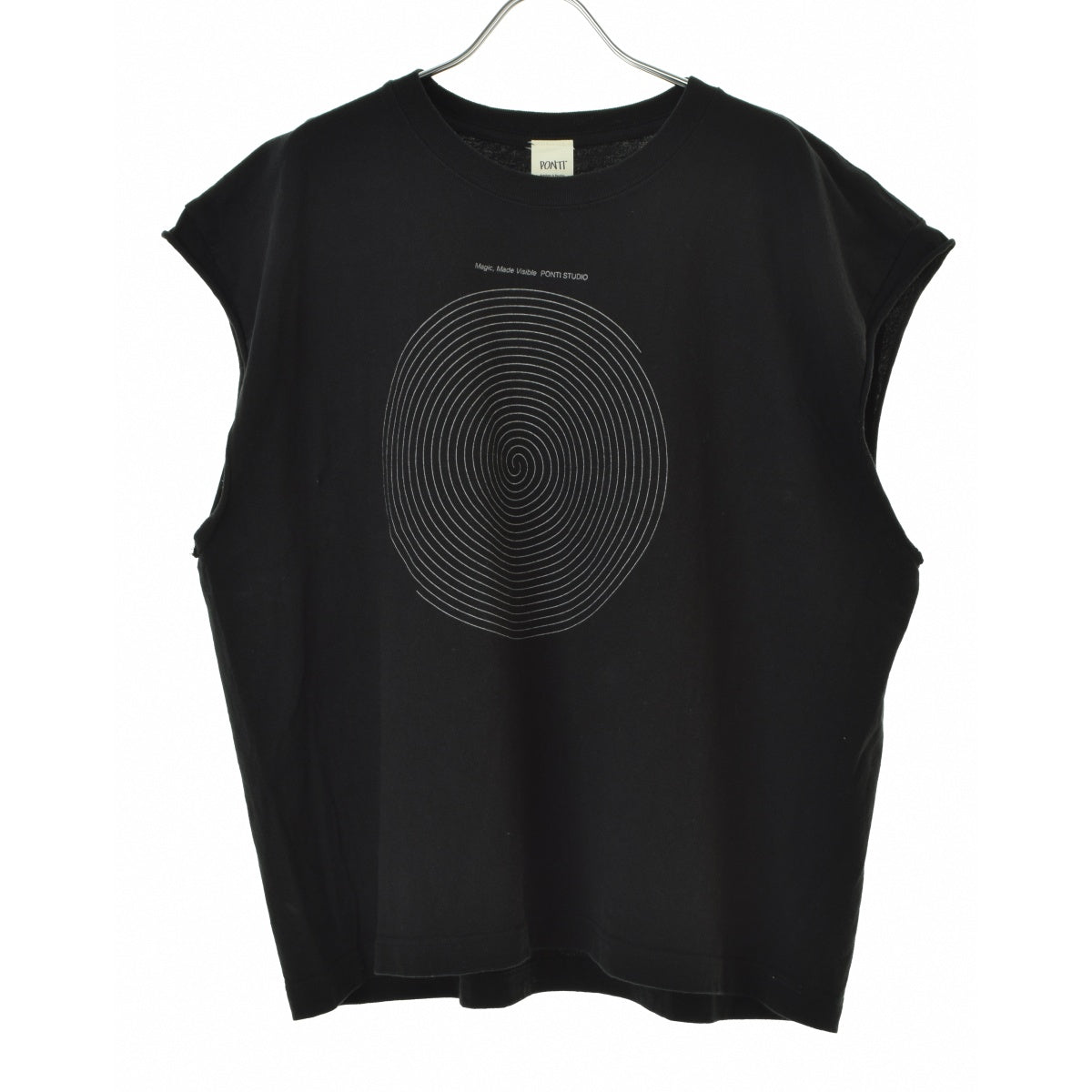 PONTI PO1S028 Magic,Made Visible cut off print T-shirt