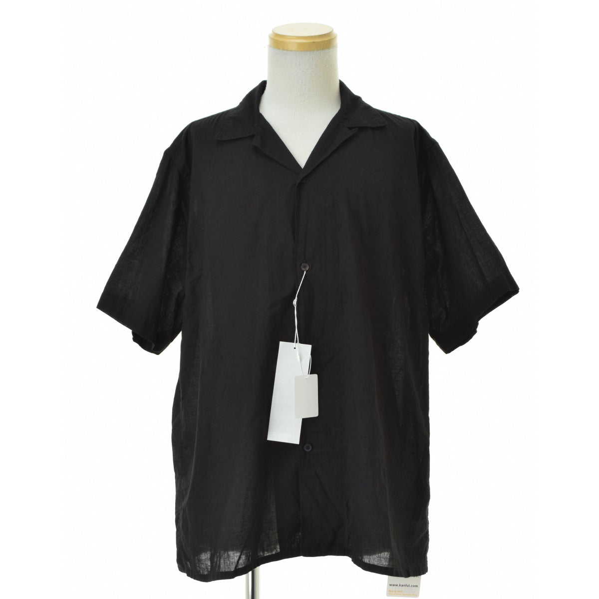 COMOLI 26SS D01-02011 KHADIコットン 半袖オープンカラーシャツ