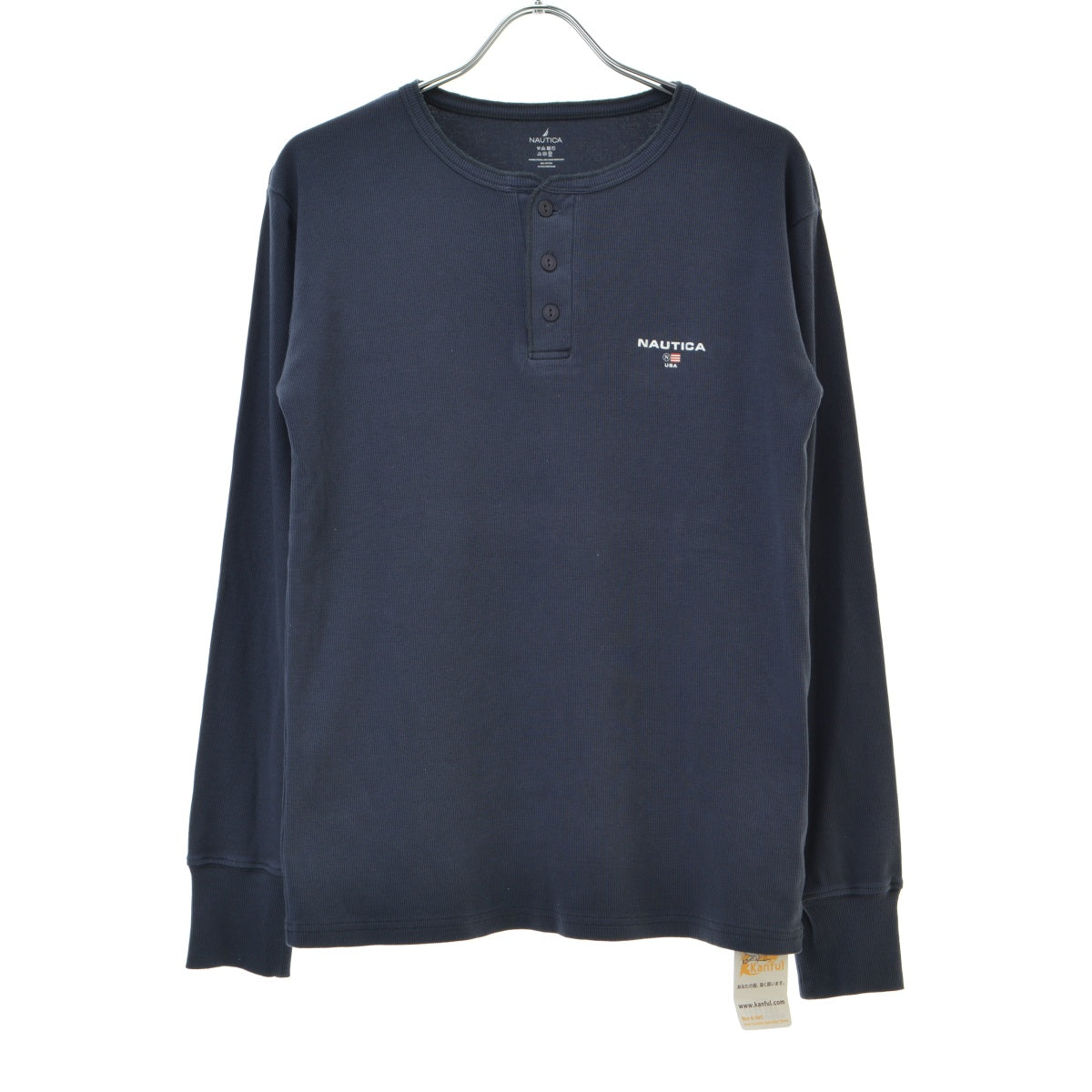 NAUTICA 26SS Essential タイトフィット L/S ヘンリーネックネック ピグメントTシャツ