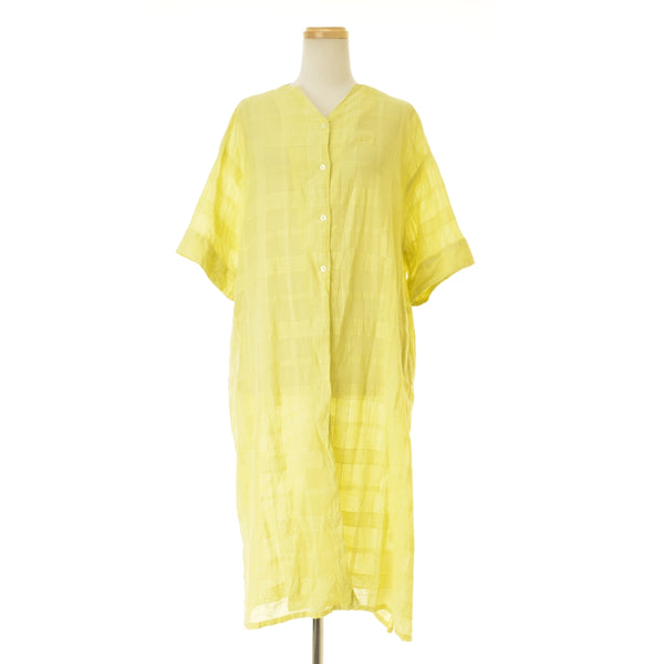 sisam シサム工房 25SS 25SCH0203 オーガニックコットン シアーチェックヒラリワンピース ロング