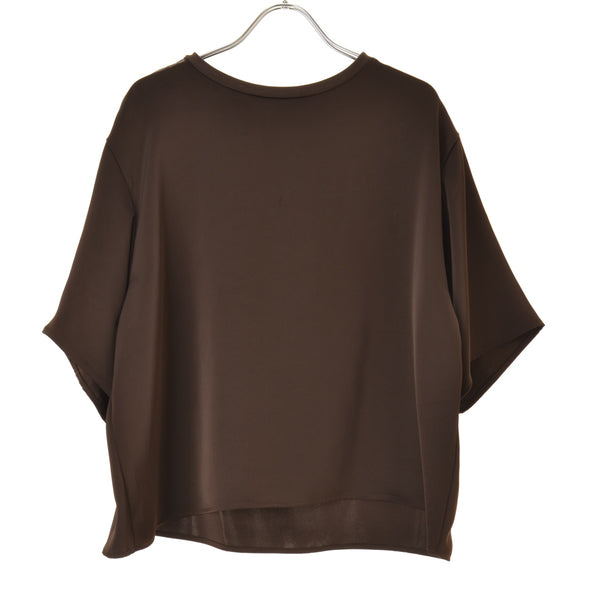 UNIQLO 492343 サテンオーバーサイズショートブラウス