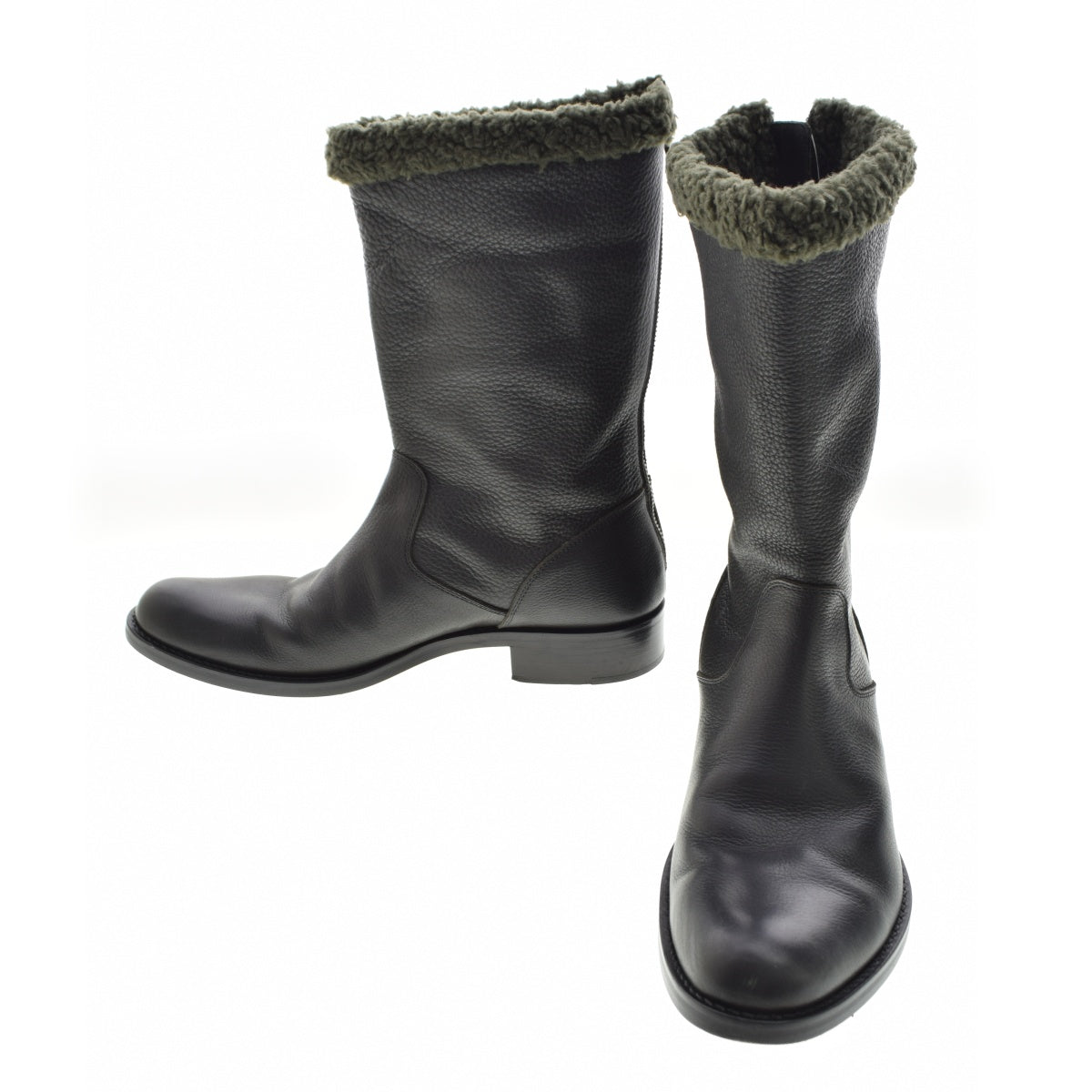 BURBERRY BLACK LABEL BKA06-310 バックジップ ボア レザー