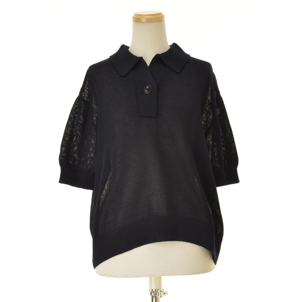 MARGARET HOWELL MHL 26AW 5956262200 COATED COTTON KNITWEAR ニットポロ