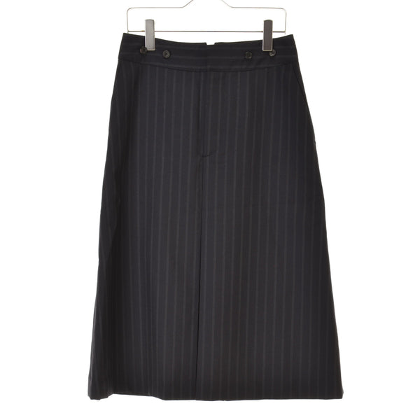 MARGARET HOWELL 26AW 5786232202 WIDE STRIPE WOOL SKIRT ロング