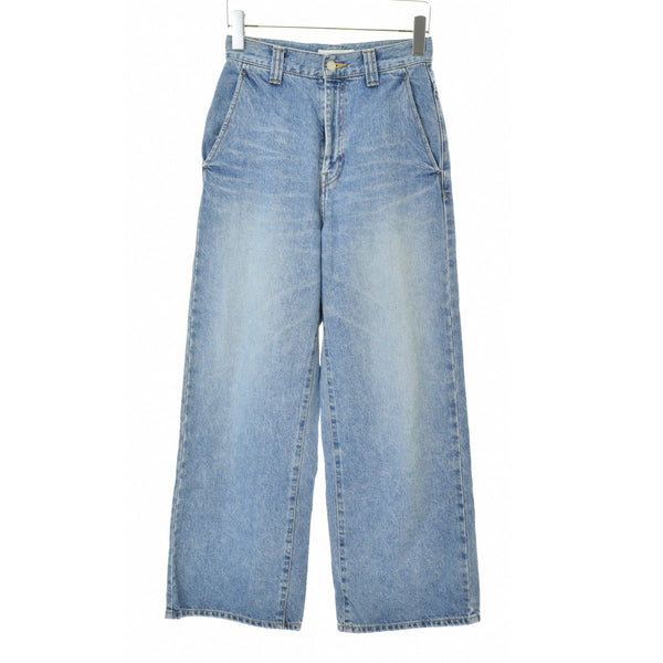 MACPHEE 22AW 12-04-24-04132 ナチュラルスラブデニム ハイウエストワイドパンツ