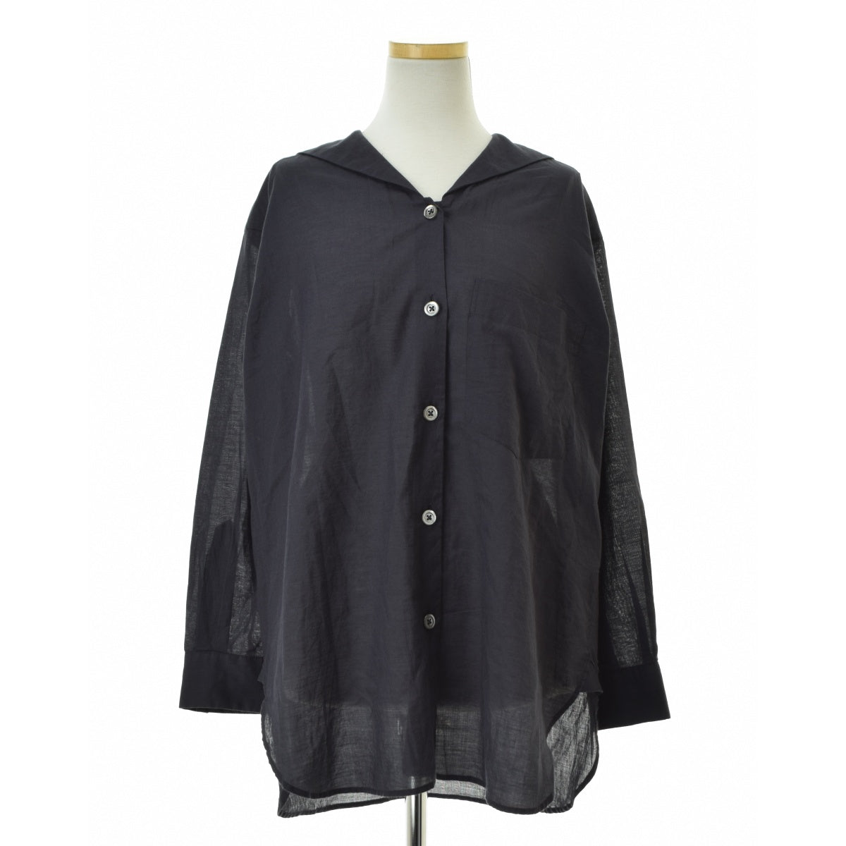MARGARET HOWELL 25AW 5785253212 SOFT COTTON CASHMERE SHIRT セーラーカラーシャツ