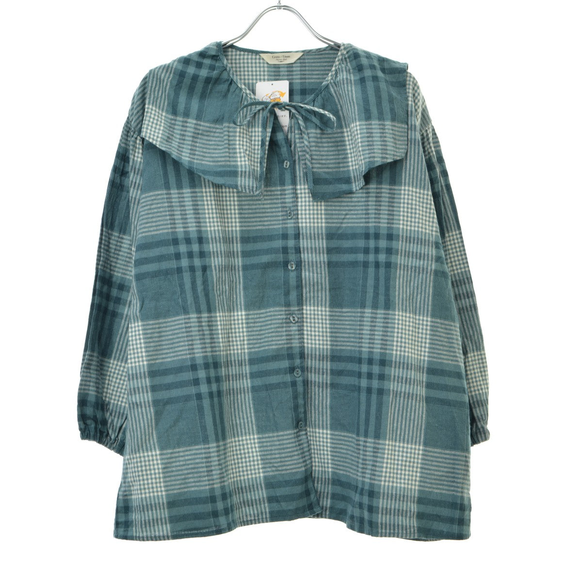 SM2 Samansa Mos2 Cross×Linen ビッグカラー チェック