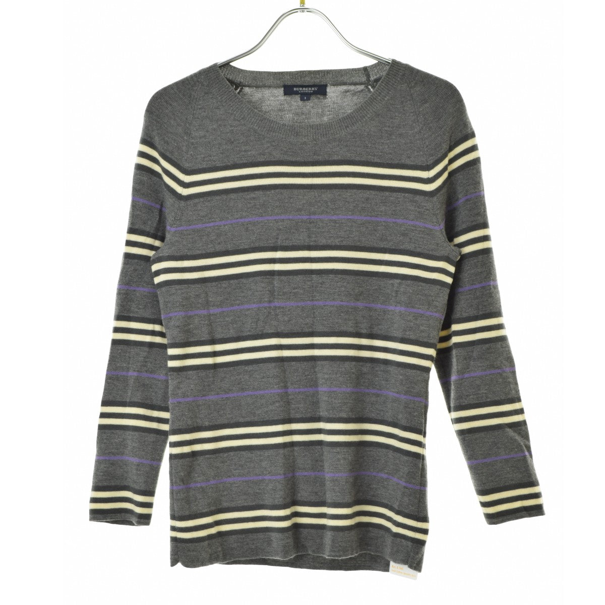 BURBERRY LONDON FB014-036 ボーダーウールプルオーバーニット