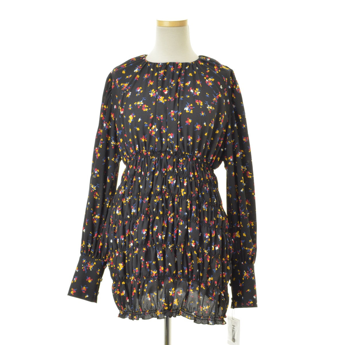 H BEAUTY&YOUTH 1626-299-4264 FLOWER PRINT SHRRING DRESS ミニ