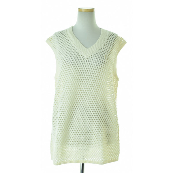 FRED PERRY ユニセックス K7851 Lace Knitted V Neck Sleeveless Jumper