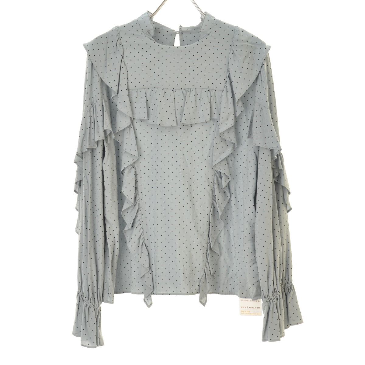 ef-de 5114182004《Maglie par ef-de》ドットプリントフリルブラウス