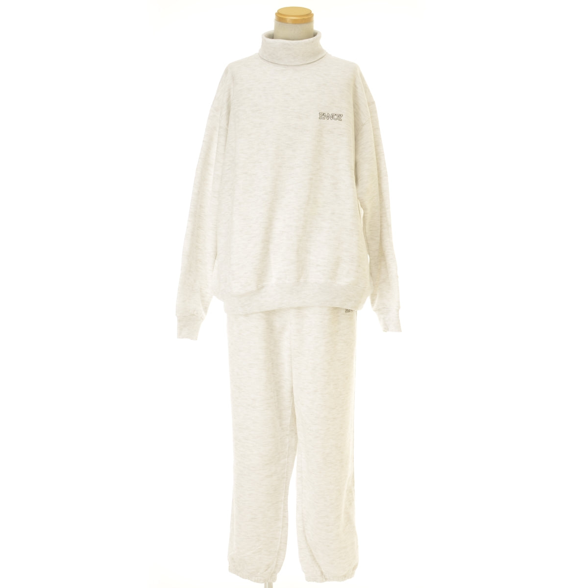 ENNOY ELECTRIC LOGO TURTLENECK SWEAT SET UP ASH GRAY