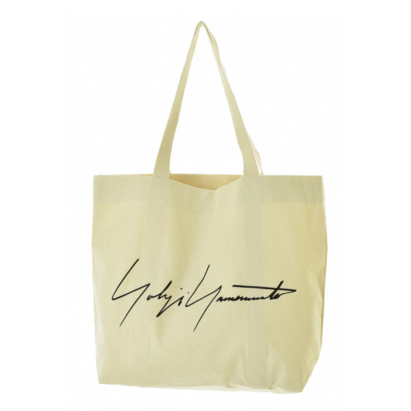 YOHJI YAMAMOTO ノベルティ 青山本店限定 NOVELTY TOTE BAG シグネチャーロゴ コットンキャンバス