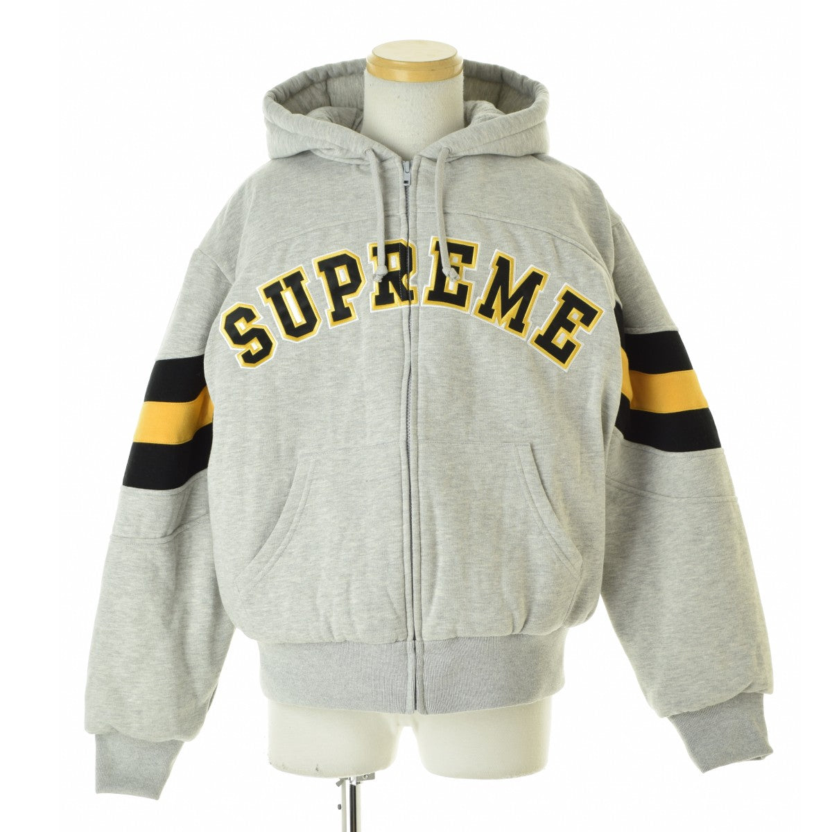 SUPREME 26SS Filled Zip Up Hooded Sweatshirt Heather Grey