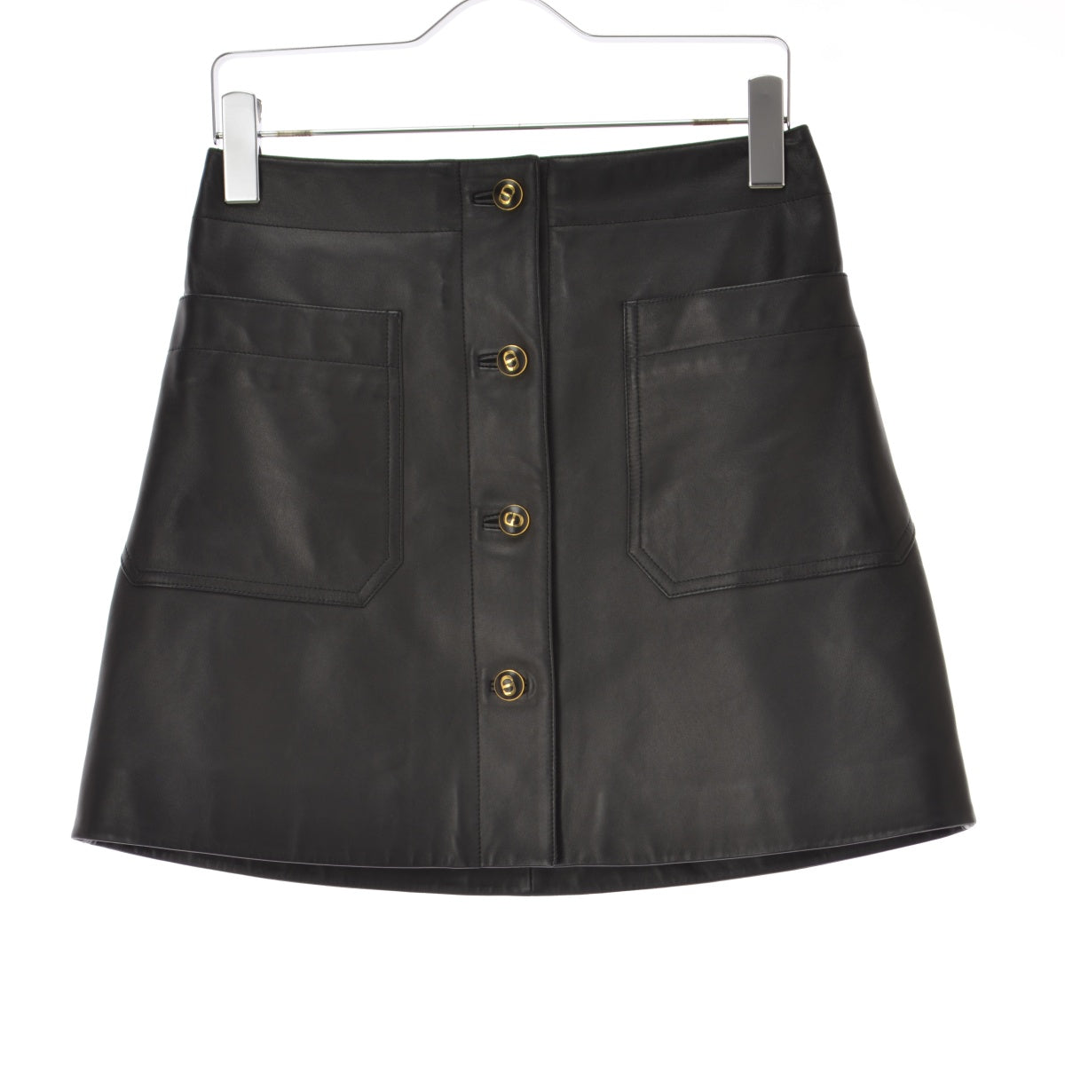Christian Dior  125J31AL015 CDロゴボタン ラムレザーミニ