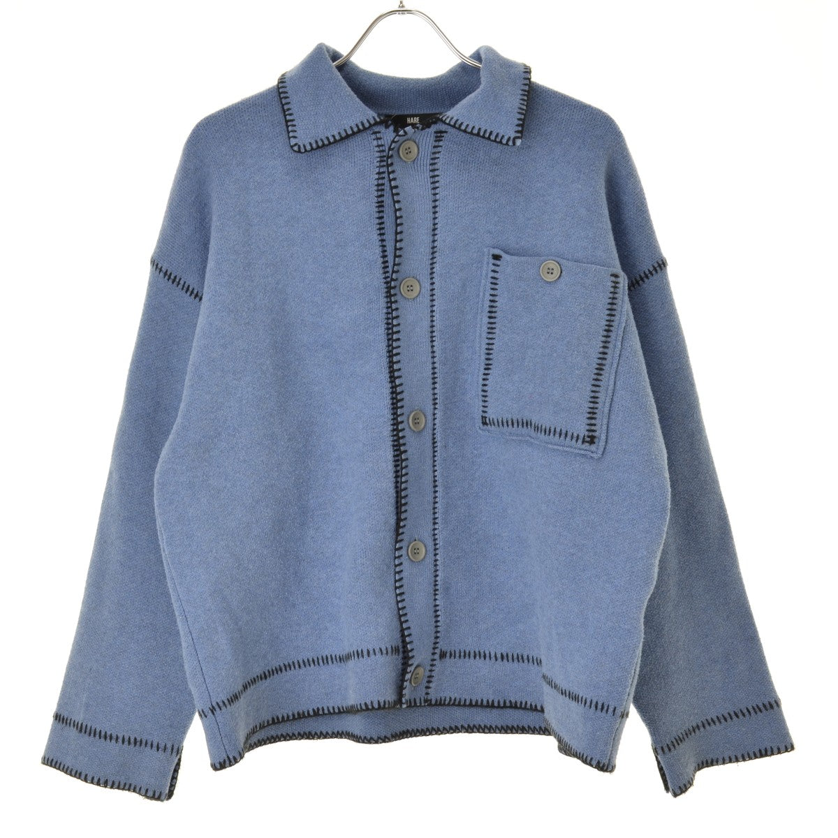 HARE 978908 ブランケットステッチシャツニット