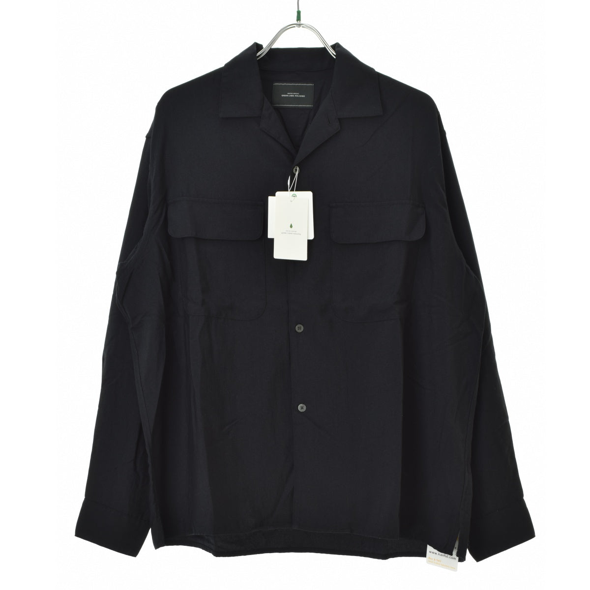 UNITED ARROWS Green Label Relaxing 3226-1-000006 ナイロン ツイル オープンカラー シャツ