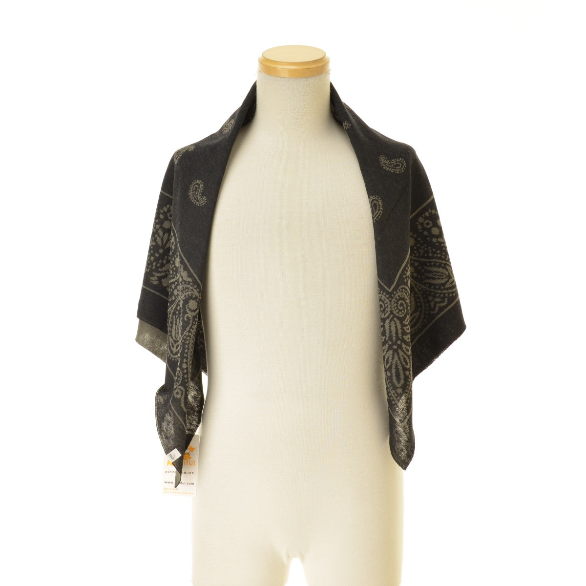 MAGIC STICK 26QS-MS1-001 REVERSIBLE KNIT BANDANA STOLE FADE BLACK