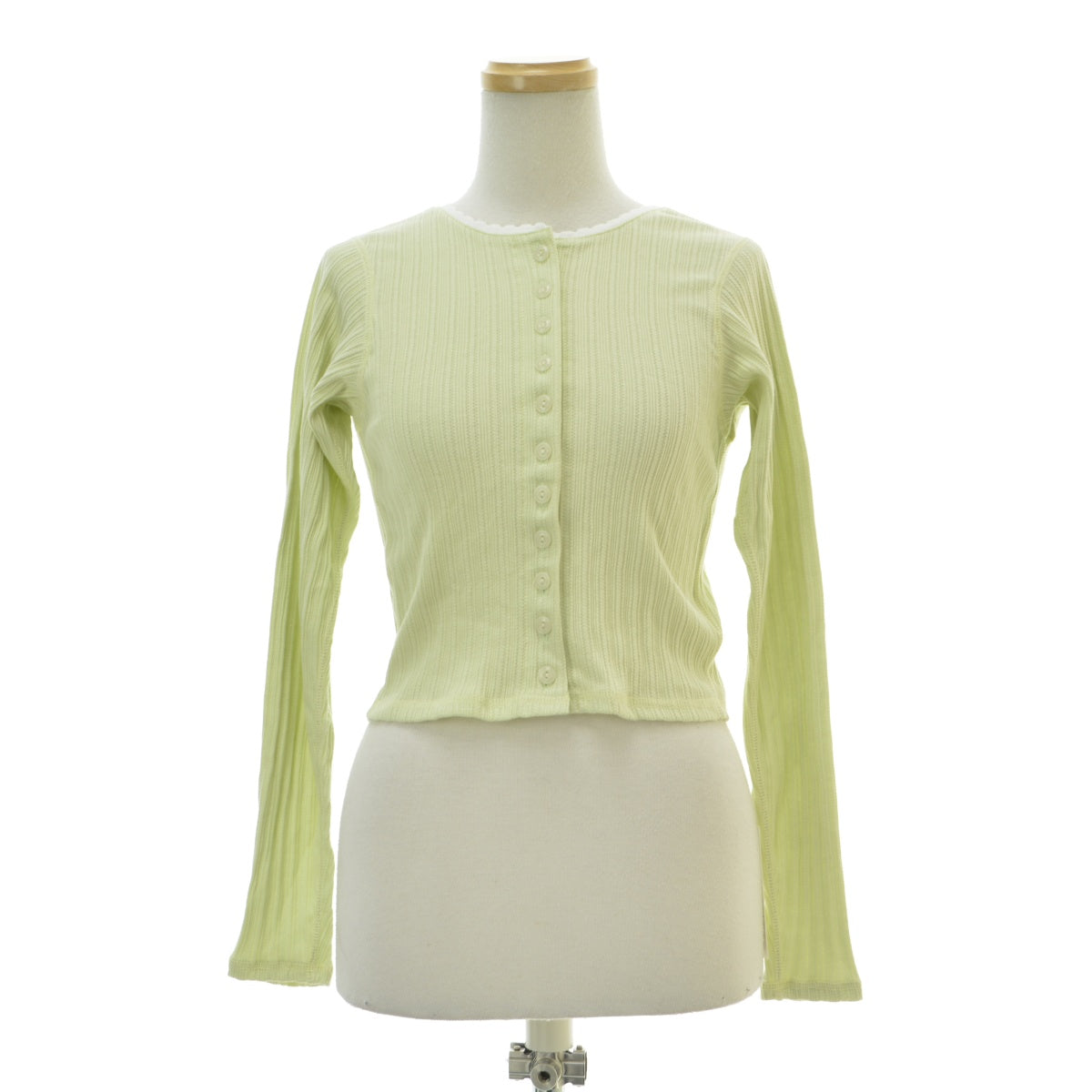 JANE SMITH 26SS 26SCT-#328L COTTON EYELET RIB CARDIGAN