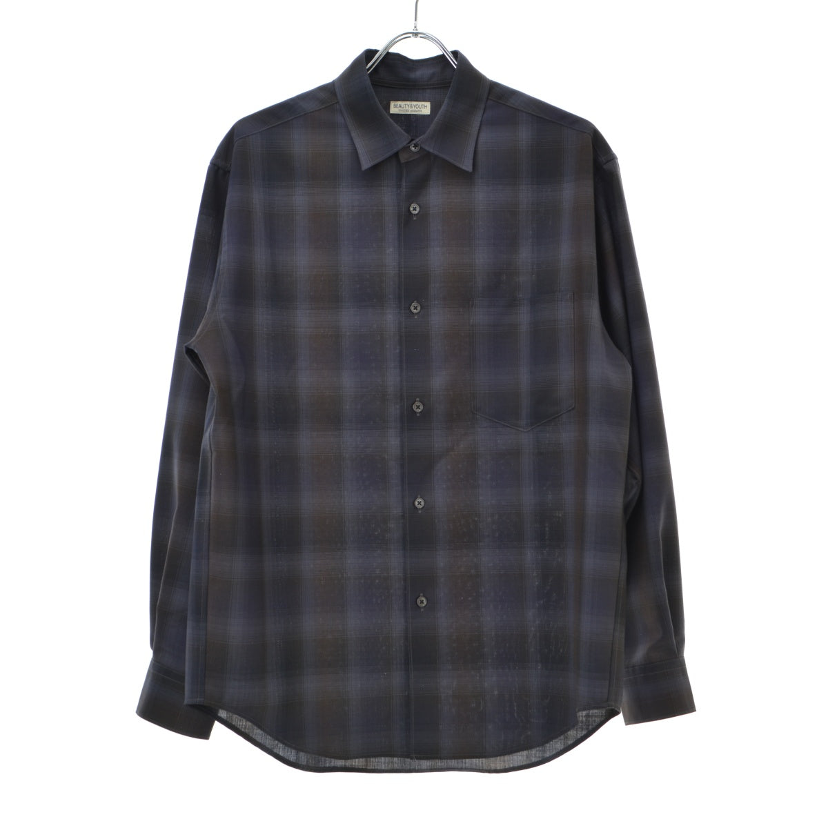 UNITED ARROWS BEAUTY & YOUTH サンプル品 ウールポリエステル オンブレチェック