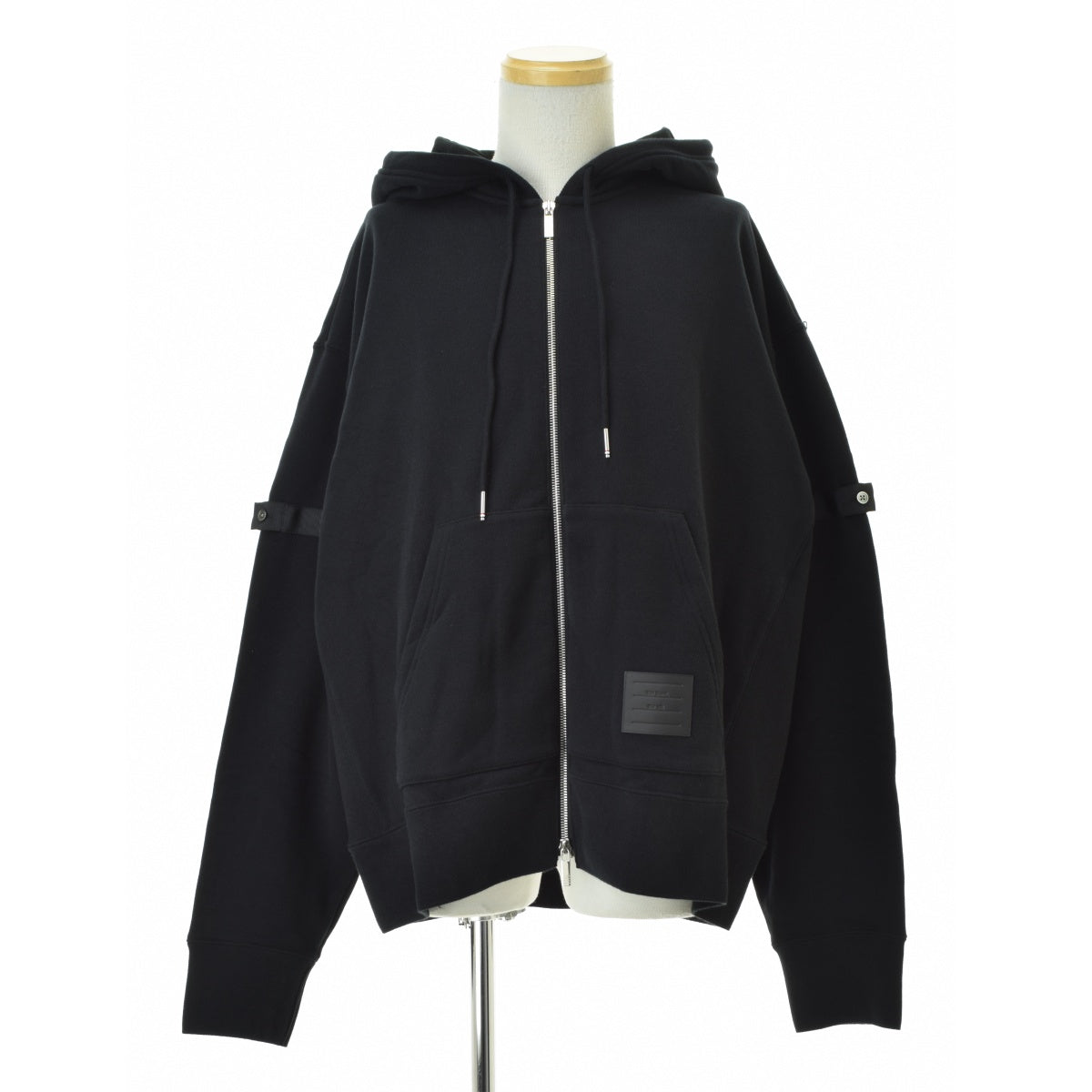 THOM BROWNE MJT576A-03037-001 ループバック ジャージ アームバンド付きリラックス フーディー