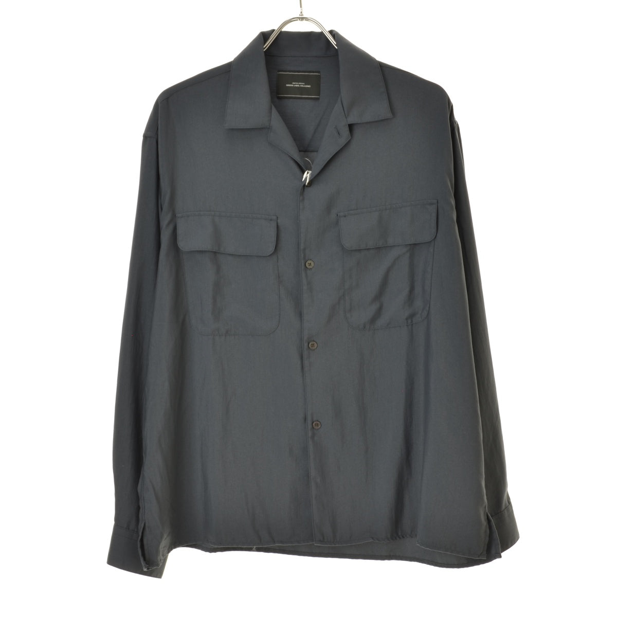 UNITED ARROWS Green Label Relaxing 3226-1-000006 ナイロン ツイル オープンカラー シャツ