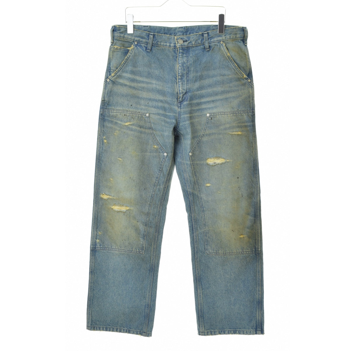 MIYAGI HIDETAKA Damaged Work Pants / BLUE Denim