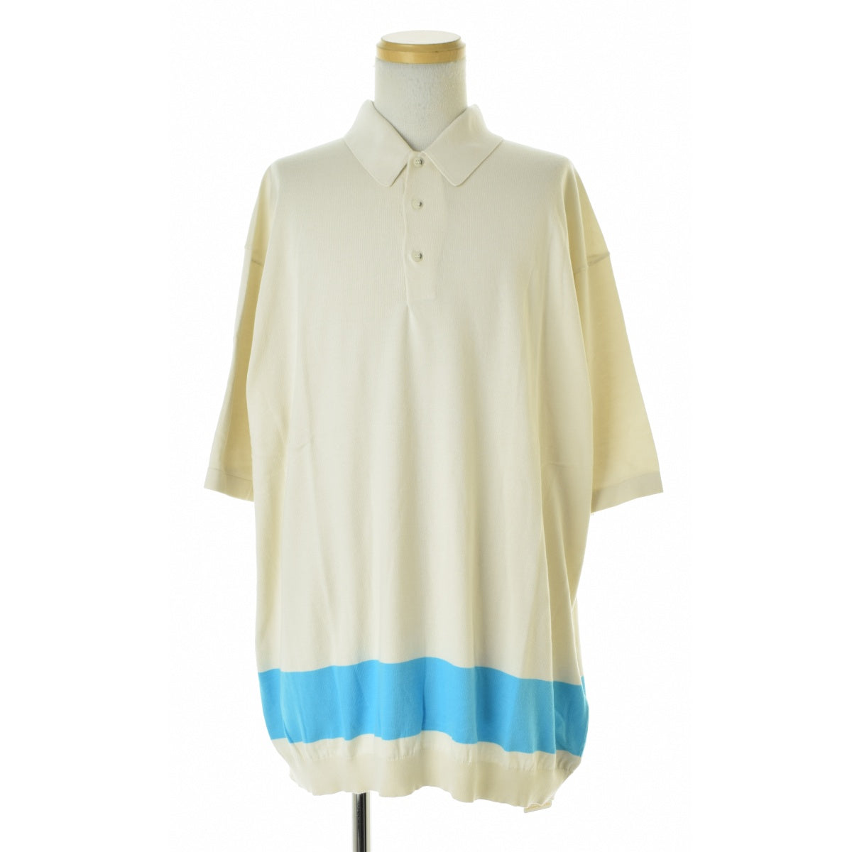 SEQUEL SQ-26SS-KN-02 KNIT POLO SHORT SLEEVE BEIGE コットンニット