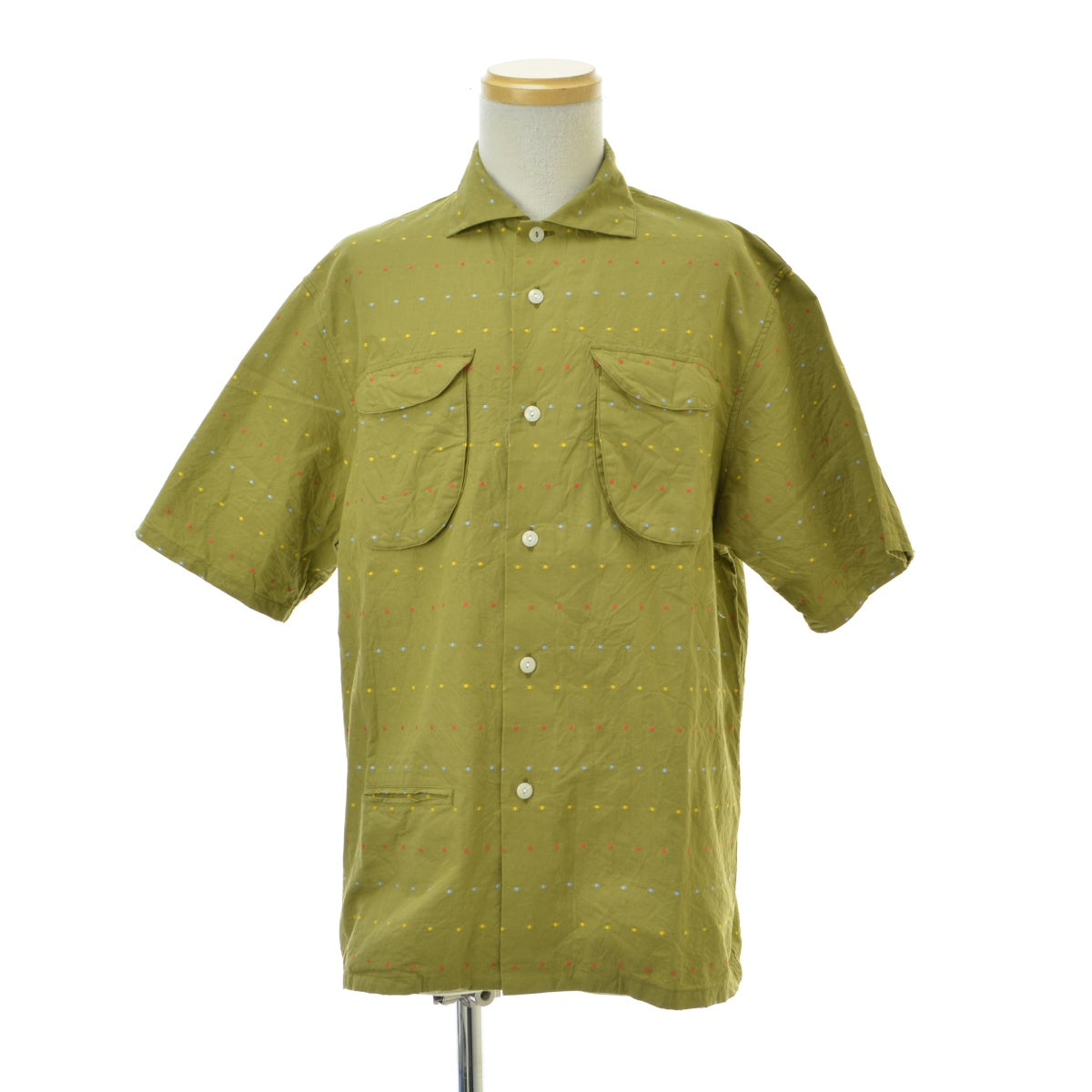 NOROLL 26SS DOT S/S SHIRT コットンリネン オリジナルドットドビー