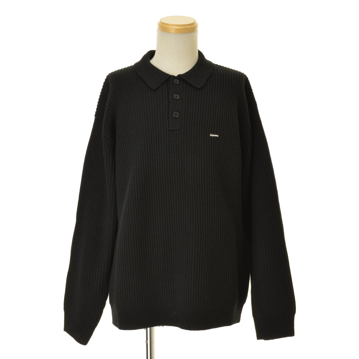 SUPREME 23AW Small Box Polo Sweater Black