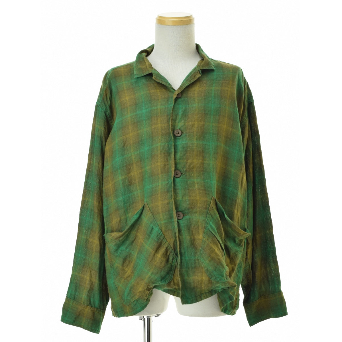 NIGEL CABOURN 26SS 80520010009 FRENCH CHORE JACKET HEMP CHECK