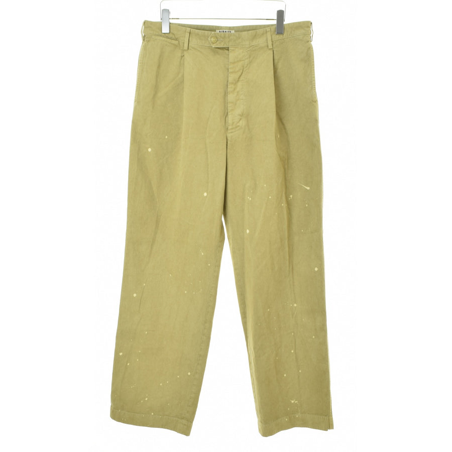 AURALEE 26SS A26SP02LF GARMENT-DYED FINX LIGHT CHINO ONE-TUCK WIDE PANTS
