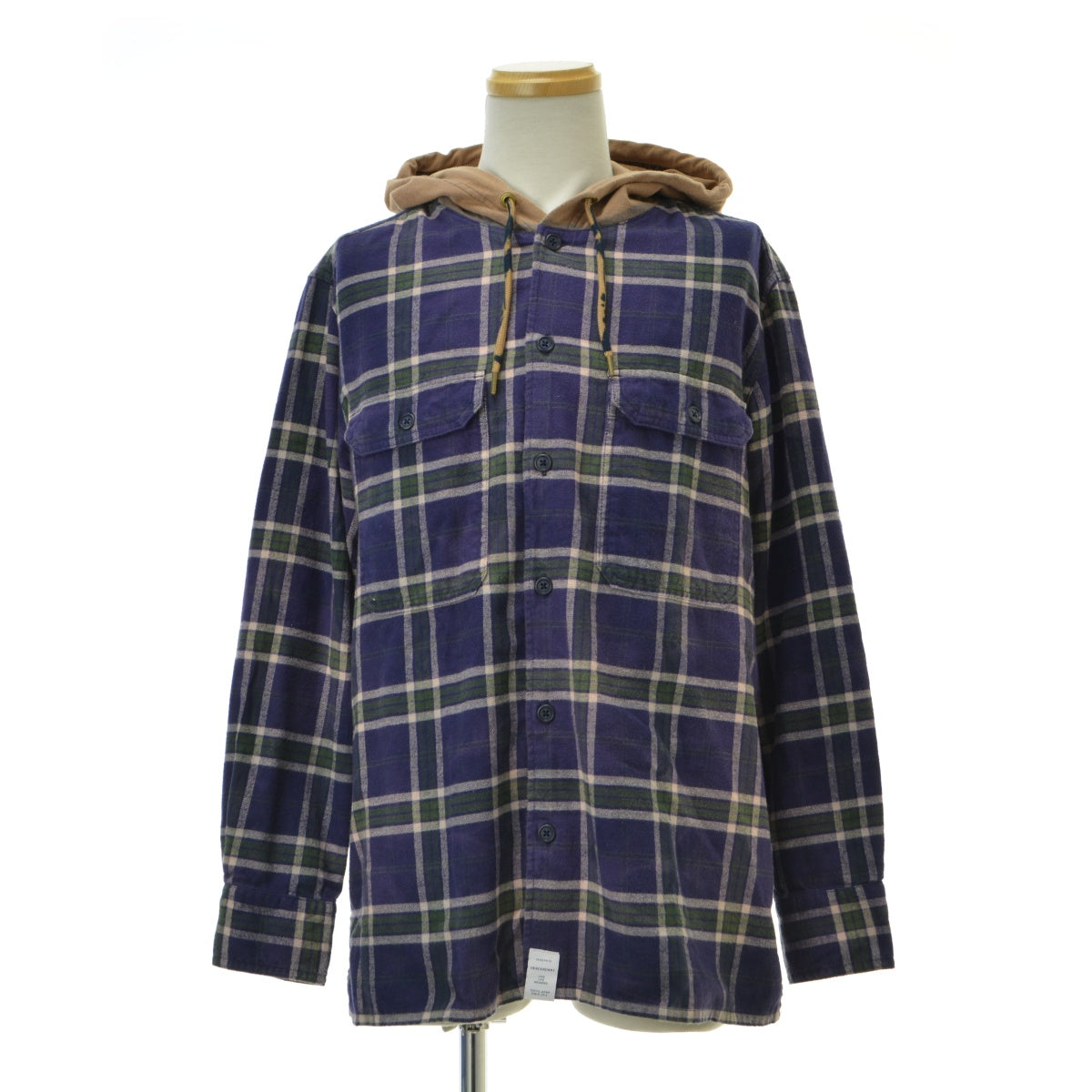 DESCENDANT 18SS SPICOLI / HOODED LS SHIRT スピコリフード付チェック