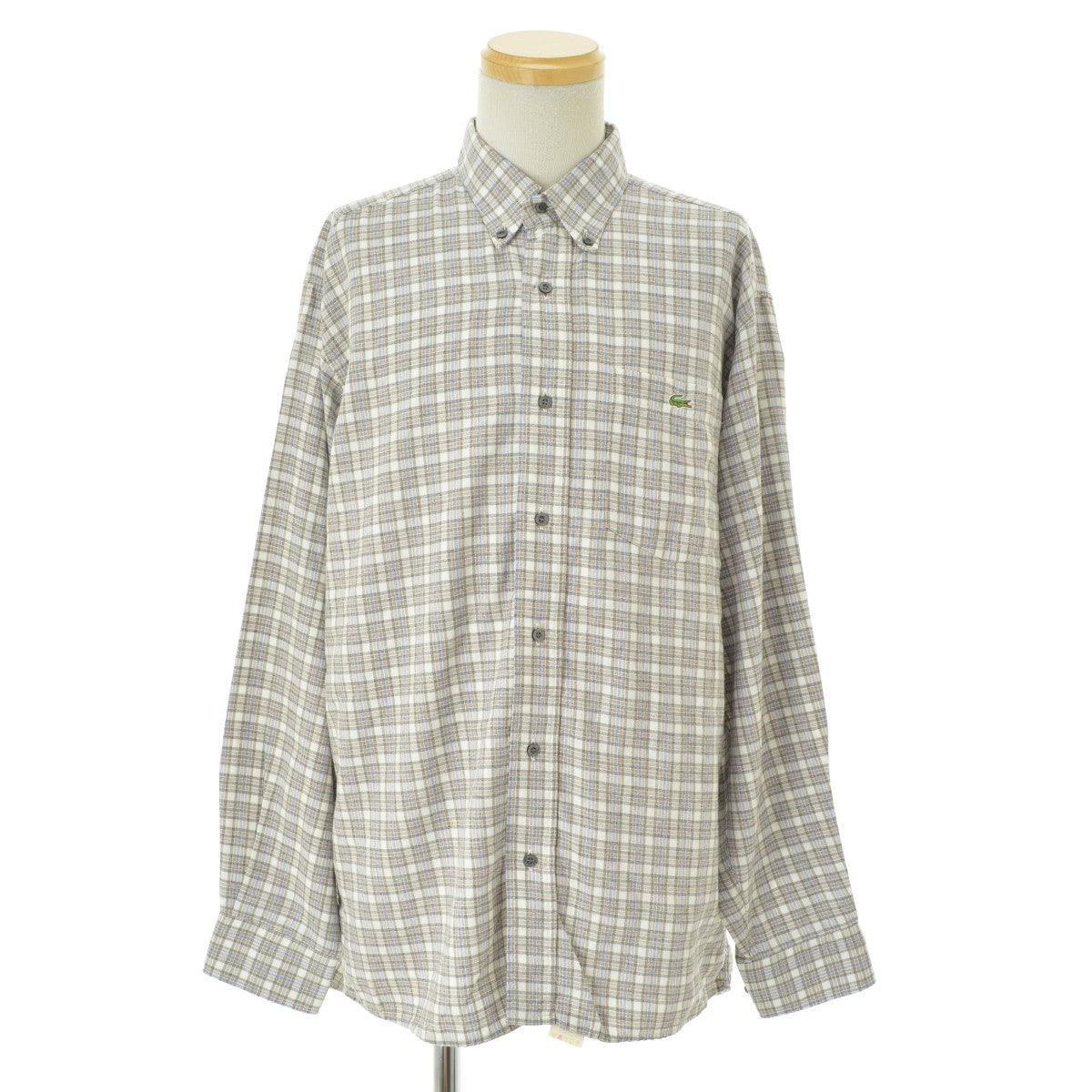 LACOSTE 80s フランス製 チェック柄ボタンダウン