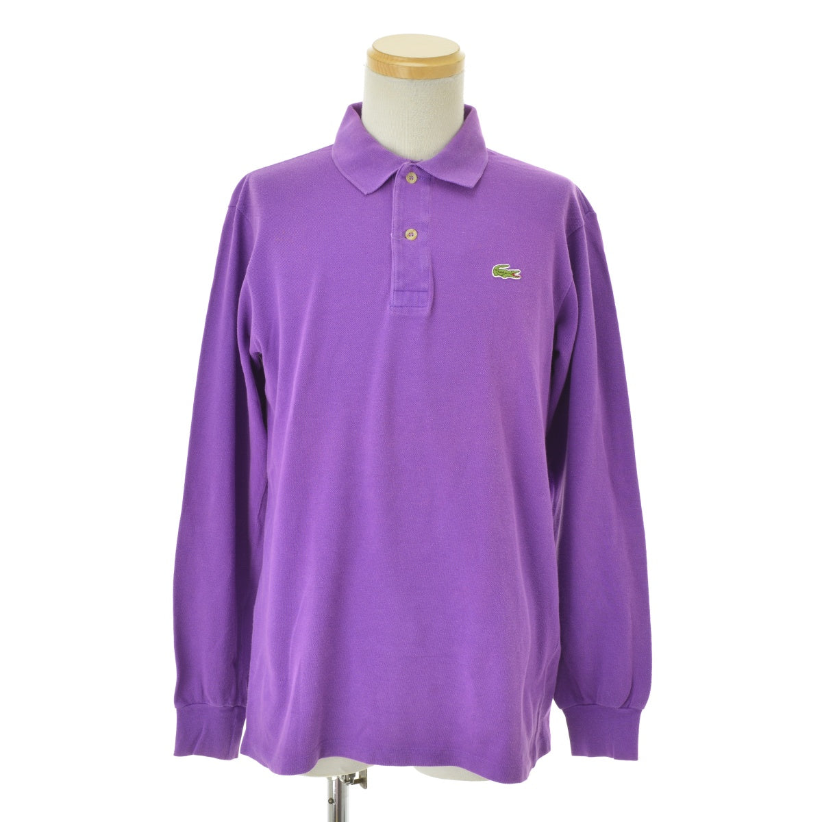 LACOSTE 70s CHEMISE フランス製 鹿の子ワンポイント