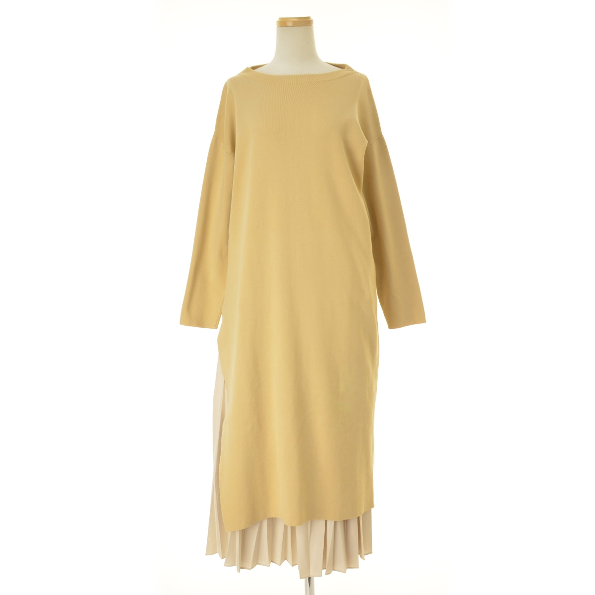 ELENDEEK 512020327601 WIDE PLEATS SEPA KT OP ワイドスリット プリーツマキシスカート付ロング