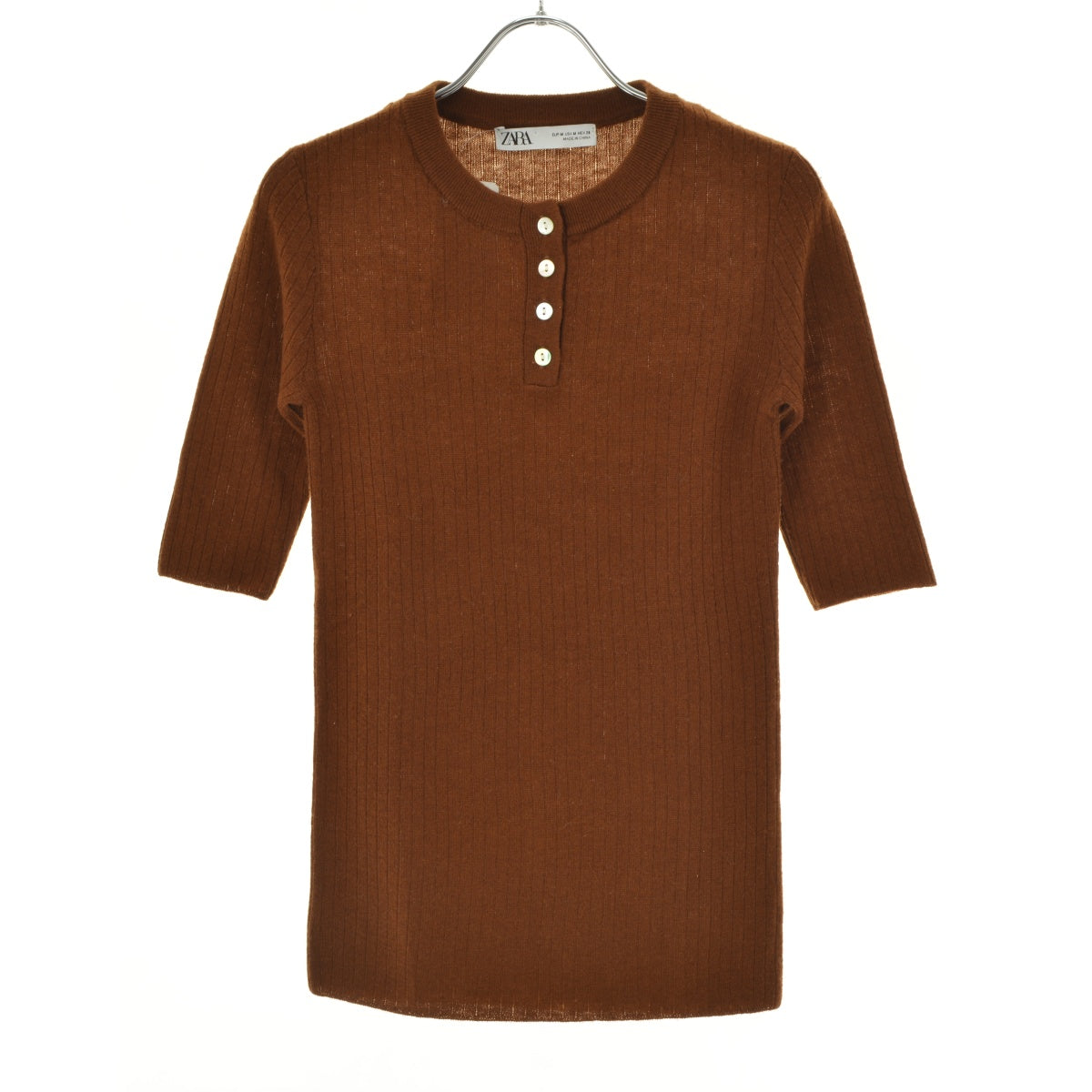 ZARA ウールヘンリーネック