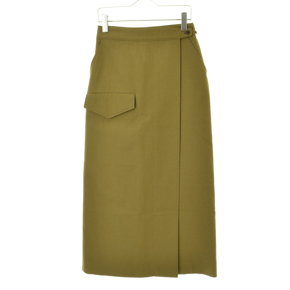 BLURHMS 20AW BHS20SSLAY4F20 Wool Surge Wrap Skirt ウールサージラップマキシ