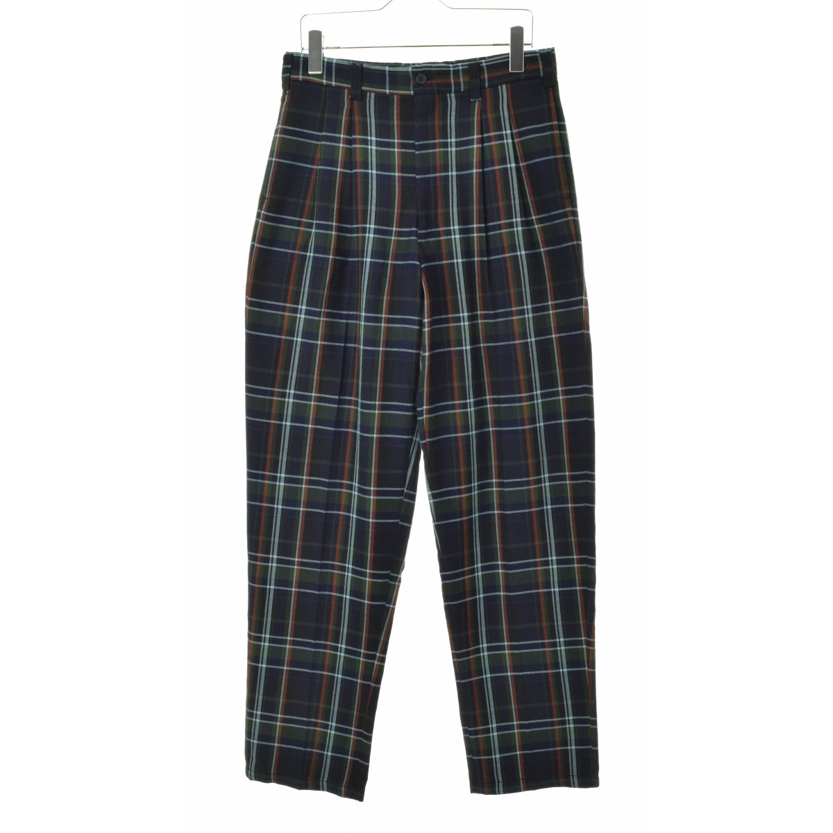 MEN'S GUMU プリーツチェックテーパード