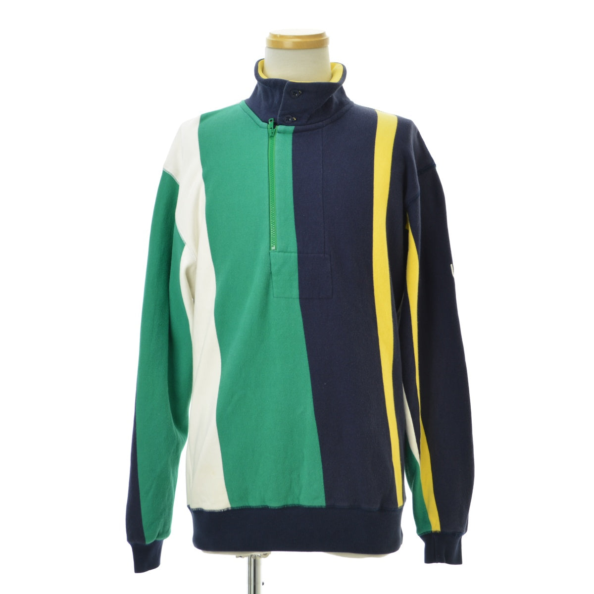 NAUTICA 90s J-US2 ランダムストライプ ハーフジップ