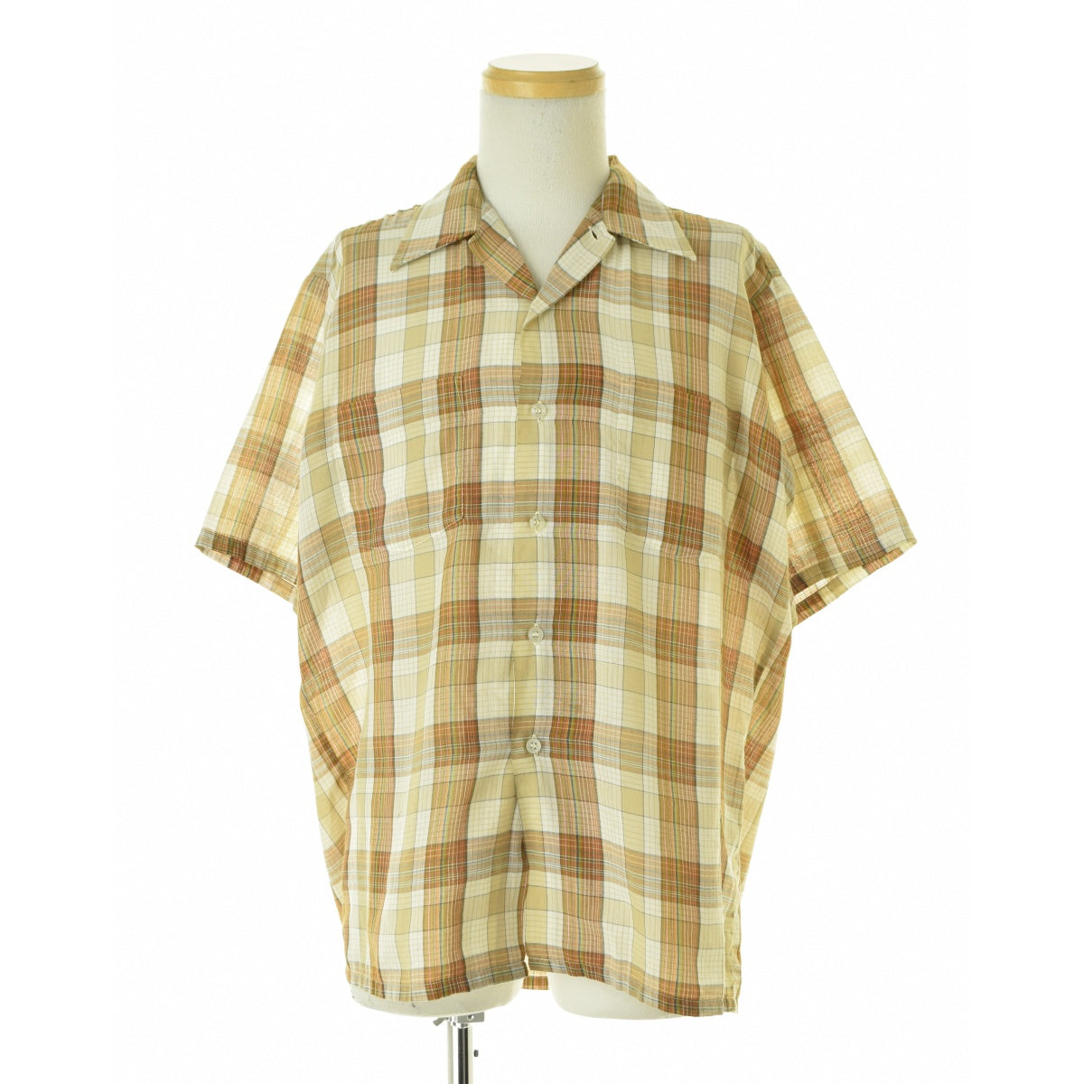 JC PENNEY チェック オープンカラー